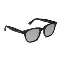 GRAYSON - MATTE BLACK + GREY MIRROR SUNGLASSES