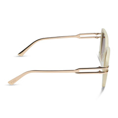 DASHA - COURTSIDE IVORY + GOLD + BROWN GRADIENT SUNGLASSES