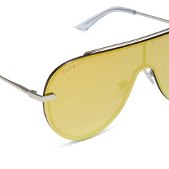 IMANI - SILVER + GOLD MIRROR SUNGLASSES
