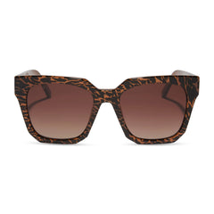 ARIANA - ANIMAL + BROWN GRADIENT + POLARIZED SUNGLASSES