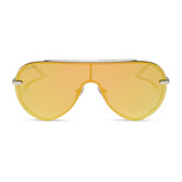 IMANI - SILVER + GOLD MIRROR SUNGLASSES