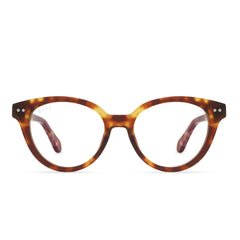 CARLY - AMBER TORTOISE + GLASSES