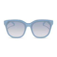 GIA - LIGHT BLUE + SLATE GRADIENT FLASH SUNGLASSES