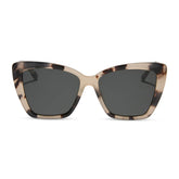 BECKY II - CREAM TORTOISE + GREY POLARIZED SUNGLASSES