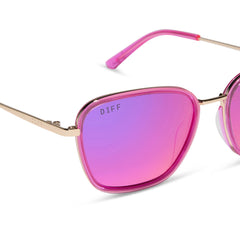 JENA SIMS - HOPE + HOT PINK + HOT PINK MIRROR SUNGLASSES