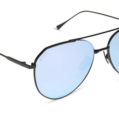 DASH XS - BLACK + LAVENDER MIRROR SUNGLASSES