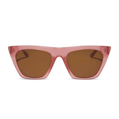 AVRIL - GUAVA + BROWN SUNGLASSES
