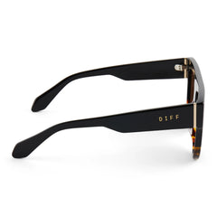 GEORGIE - BLACK WILD TORTOISE OMBRE + BROWN SUNGLASSES