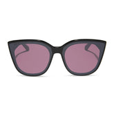 GJELINA - BLACK + AUBERGINE + SILVER FLASH SUNGLASSES