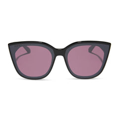 GJELINA - BLACK + AUBERGINE + SILVER FLASH SUNGLASSES