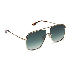 CYNTHIA - GOLD + RICH TORTOISE TEMPLE TIPS + G15 GRADIENT + POLARIZED SUNGLASSES