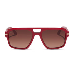 JULIEN NAVIGATOR - ROUGE VOGUE + WARM BROWN GRADIENT SUNGLASSES