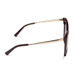 BECKY II - DARK CHERRY LACQUER + DARK CHERRY GRADIENT + POLARIZED SUNGLASSES