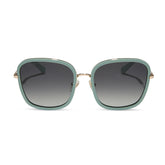 GENEVIVE - STEEL TEAL + GREY GRADIENT SUNGLASSES