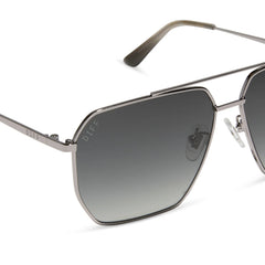 BERKELY - GUNMETAL + GREY GRADIENT + POLARIZED SUNGLASSES