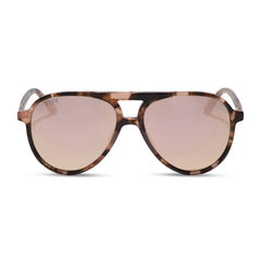 TOSCA II - HIMALAYAN TORTOISE + TAUPE MIRROR SUNGLASSES