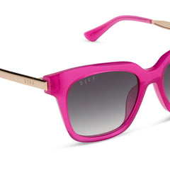 BELLA XS - BRIGHT TULIP + GOLD + GREY GRADIENT SUNGLASSES