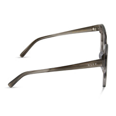 GIA - SMOKE MARBLE + GREY + SILVER FLASH SUNGLASSES