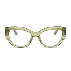 THAILAND - LIGHT GREEN CRYSTAL + GLASSES