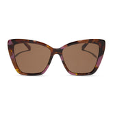 BECKY II - GOLD + TORINO TORTOISE TEMPLE TIPS + BROWN + POLARIZED SUNGLASSES