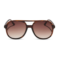 TEAGAN - MAHOGANY TORTOISE + BROWN GRADIENT SUNGLASSES