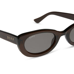 JOJO FLETCHER - RAYA + CHOCOLATE CRYSTAL + GREY + POLARIZED SUNGLASSES