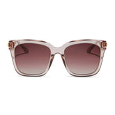 BELLA - LIGHT PINK CRYSTAL + WINE GRADIENT SUNGLASSES