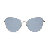 KINSLEY - SILVER + SILVER MIRROR + POLARIZED SUNGLASSES