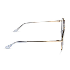 JORDAN - GOLD + CLEAR CRYSTAL TEMPLE TIPS + GLASSES
