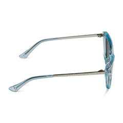 CINDERELLA YOUTH - BLUE CRYSTAL GLITTER + BLUE DUST GRADIENT + POLARIZED SUNGLASSES