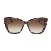 BECKY II - LEOPARD TORTOISE + BROWN GRADIENT SUNGLASSES