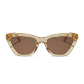 CAMILA - HONEY CRYSTAL + BROWN SUNGLASSES