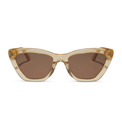 CAMILA - HONEY CRYSTAL + BROWN SUNGLASSES
