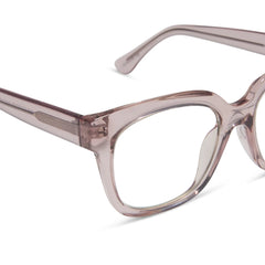 AVA - LIGHT PINK CRYSTAL + BLUE LIGHT READERS