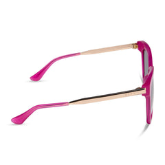 BELLA - BRIGHT TULIP + GOLD + GREY GRADIENT SUNGLASSES