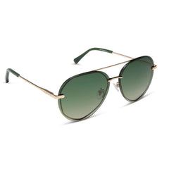 LENOX XS - GOLD + ALOE GREEN GRADIENT + LIGHT GOLD FLASH + POLARIZED SUNGLASSES