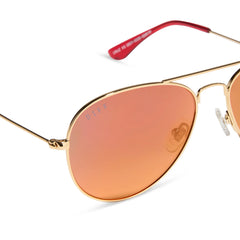 CRUZ XS - GOLD + RED HOT SUMMER MIRROR + POLARIZED SUNGLASSES