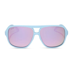 HANGTIME - MATTE BABY BLUE + LAVENDER MIRROR + POLARIZED SUNGLASSES
