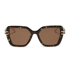 DASHA - GLITTER TORTOISE + BROWN SUNGLASSES