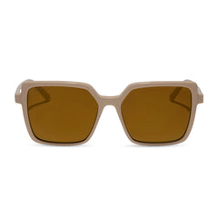 ESME - ALMOND + BROWN GOLD FLASH + POLARIZED SUNGLASSES