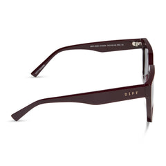 AMARA - DARK CHERRY LACQUER + GREY GRADIENT SUNGLASSES