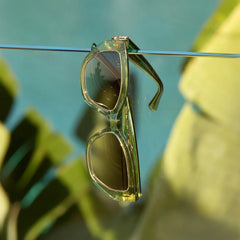 THAILAND - LIGHT GREEN CRYSTAL + OLIVE GRADIENT SUNGLASSES