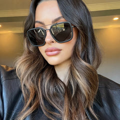 JORDAN - MATTE BLACK + BLACK TEMPLE TIPS + BROWN GRADIENT + POLARIZED SUNGLASSES