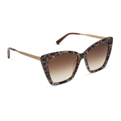 BECKY II - LEOPARD TORTOISE + BROWN GRADIENT SUNGLASSES