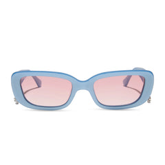 CHER - LIGHT BLUE + PINK GRADIENT SUNGLASSES