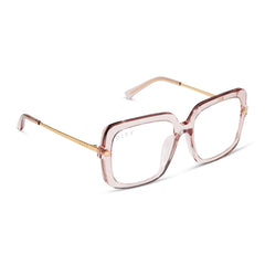 SANDRA - LIGHT PINK CRYSTAL + GLASSES