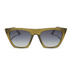 AVRIL - RICH OLIVE + GREY GRADIENT SUNGLASSES