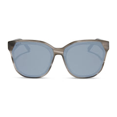 GIA - SMOKE MARBLE + GREY + SILVER FLASH SUNGLASSES