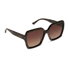 SLOANE - GLITTER TORTOISE + BROWN GRADIENT + POLARIZED SUNGLASSES