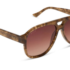 JESSIE JAMES DECKER - NASH + BLACK WALNUT TORTOISE + BROWN GRADIENT SUNGLASSES